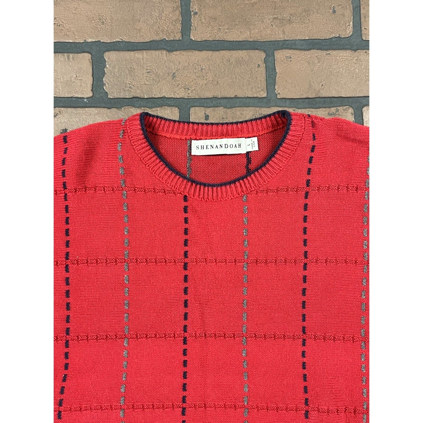 Vintage VINTAGE Shenandoah Sweater Striped Pullover Red / L Men Size US L / EU 52-54 / 3 - 2 Thumbnail