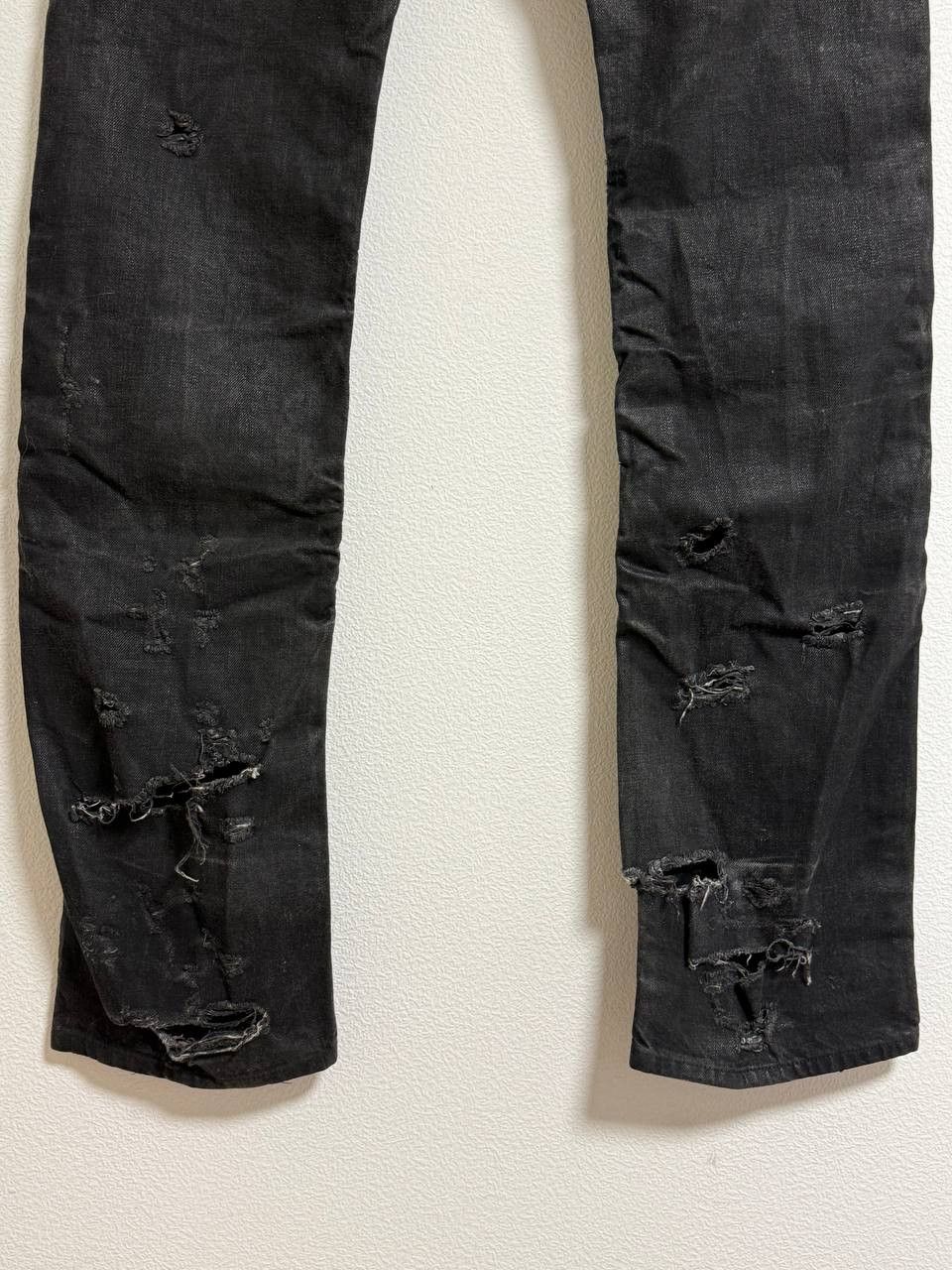 Dior SS04 HEDI WAXED STRIP JEANS Size US 33 - 4 Thumbnail