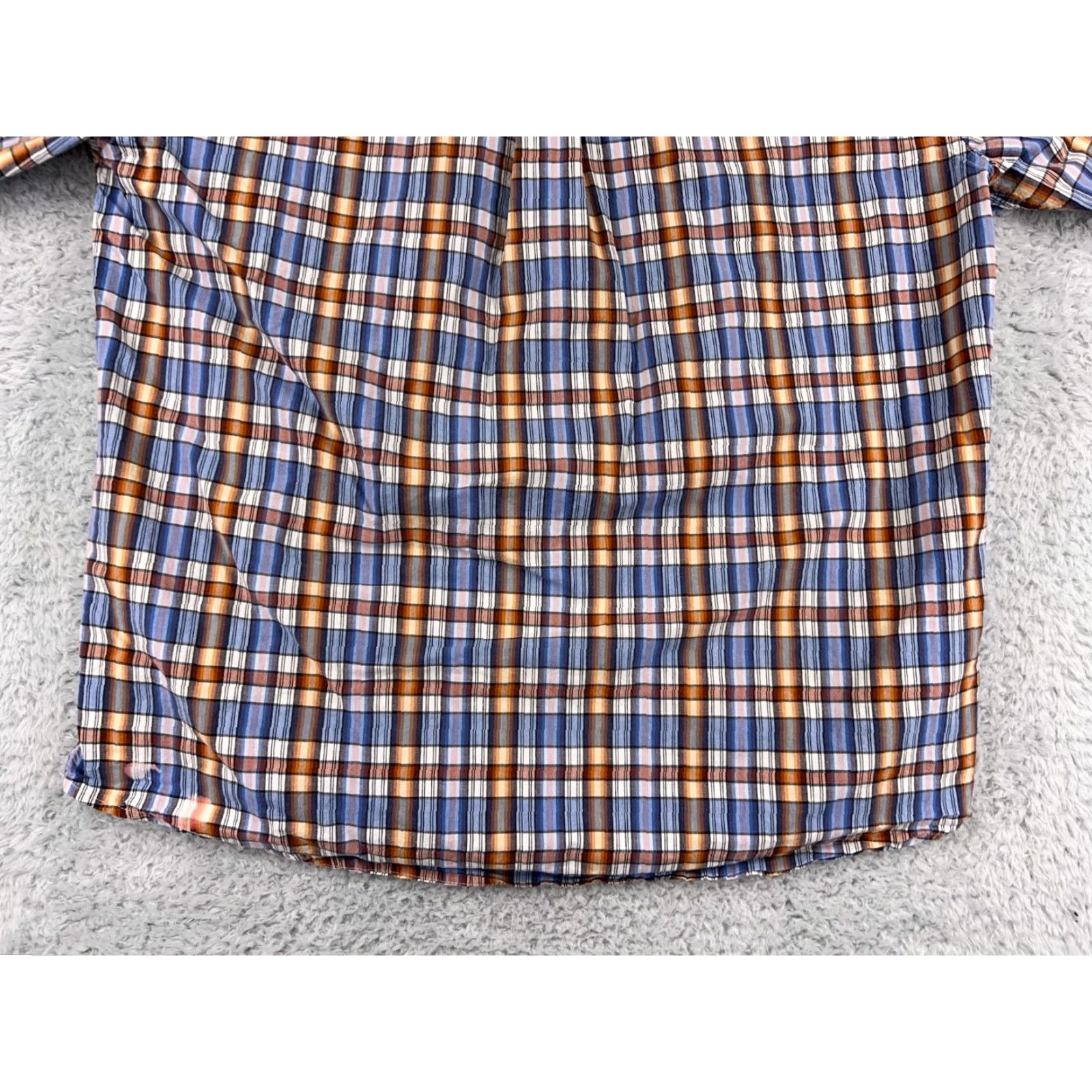 Roper Roper Shirt Mens XL Blue Plaid Button-Up Short Sleeve Western Shirt Size US XL / EU 56 / 4 - 7 Thumbnail
