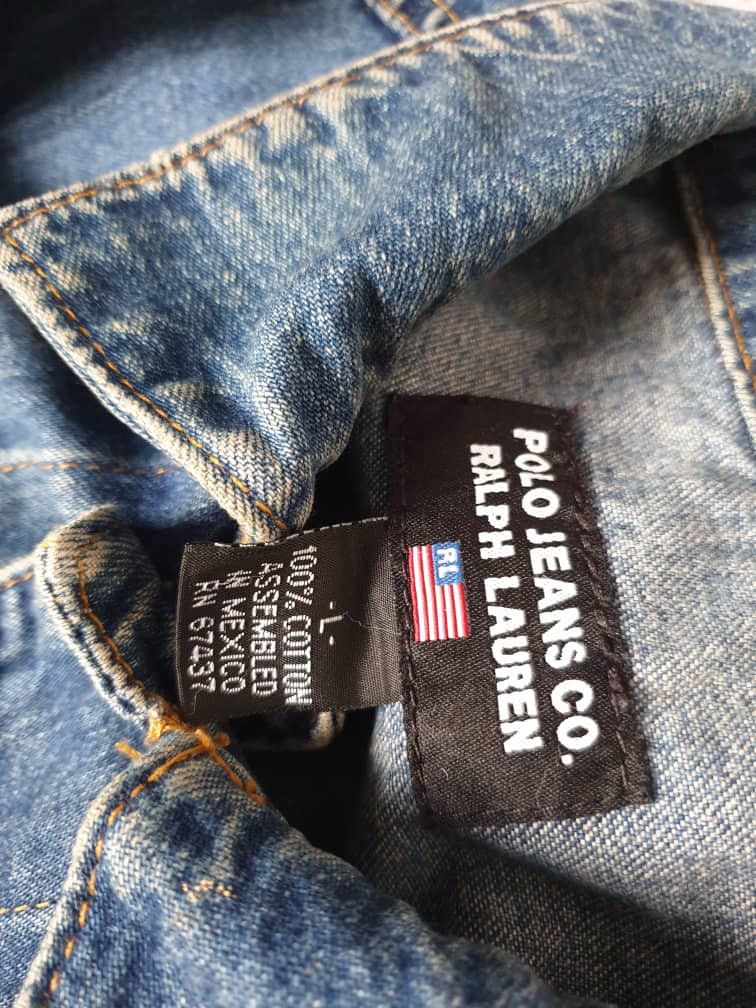 Polo Ralph Lauren 💥Vintage Polo Ralph Lauren denim jacket Size US XL / EU 56 / 4 - 15 Thumbnail