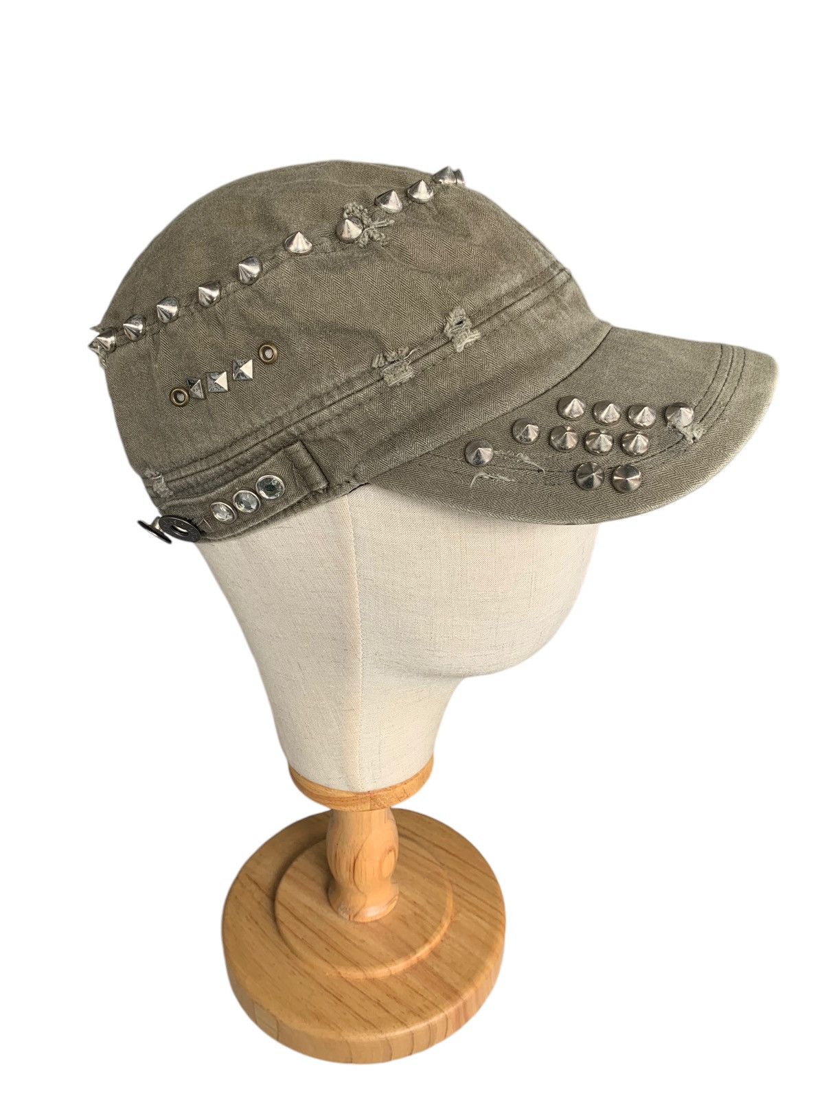 Japanese Brand × Kapital × Vintage JAPANESE STUDDED PUNK STYLE DISTRESSED CAP☠️🎌 Size ONE SIZE - 1 Thumbnail