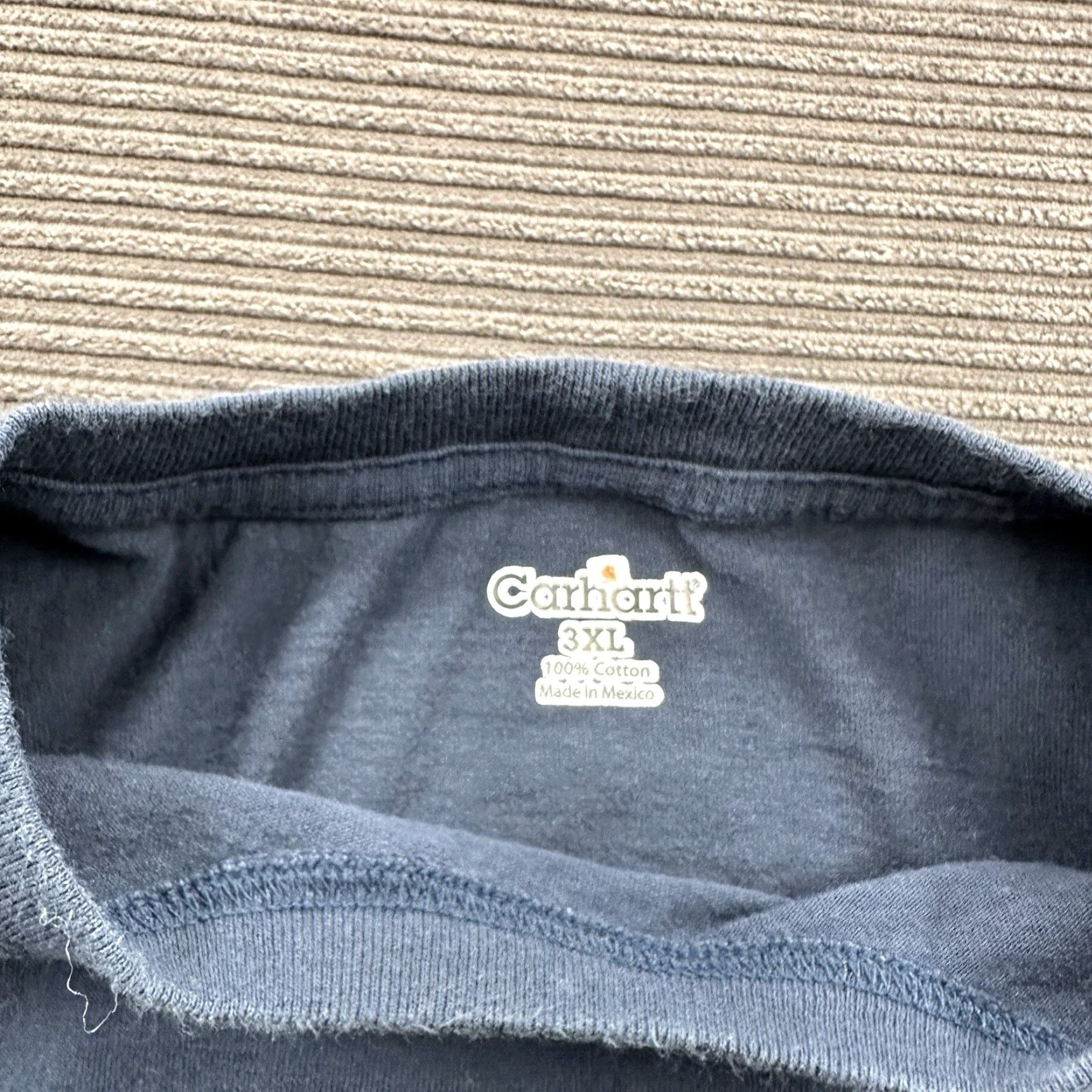 Carhartt Carhartt T-Shirt Men 3XL Cotton Blue Short Sleeve Crew Neck Pocket Workwear Outdoors Logo Regular Visually All Seasons Size US XXL / EU 58 / 5 - 3 Thumbnail