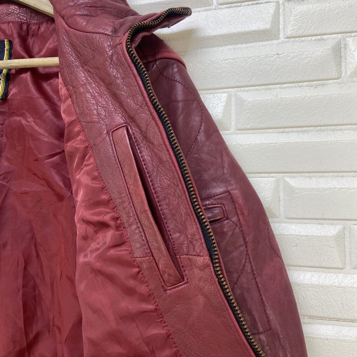 Avirex Avirex Varsity Sheepskin Leather Biker Jacket Size US S / EU 44-46 / 1 - 18 Thumbnail