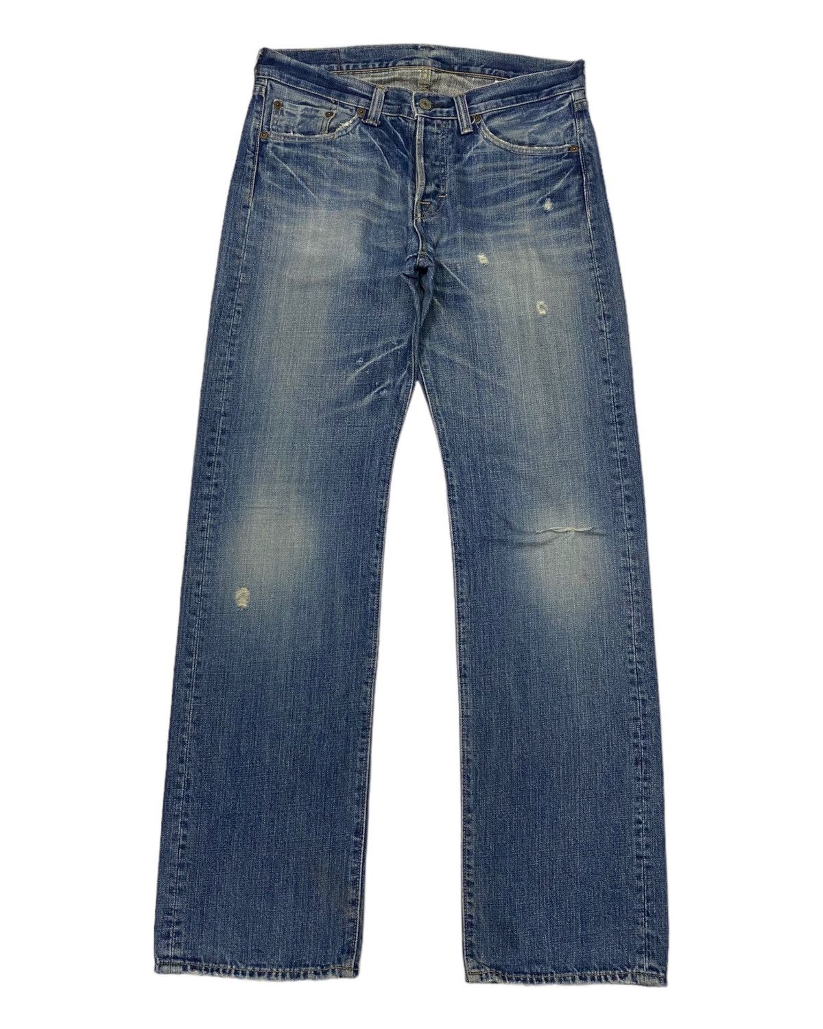 Kapital 🇯🇵 MADE IN JAPAN QUADRO DISTRESS DENIM HELMUT LANG STYLE Size US 32 / EU 48 - 1 Thumbnail
