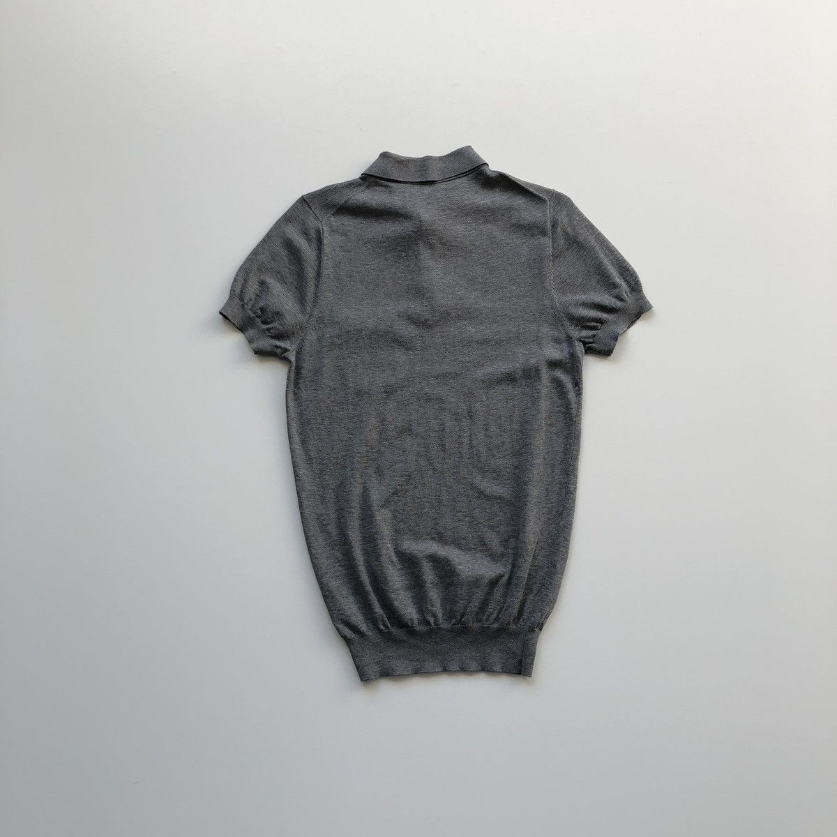 Suitsupply SuitSupply Pure Cotton Knit Polo Shirt Solid Grey Size US XS / EU 42 / 0 - 3 Thumbnail