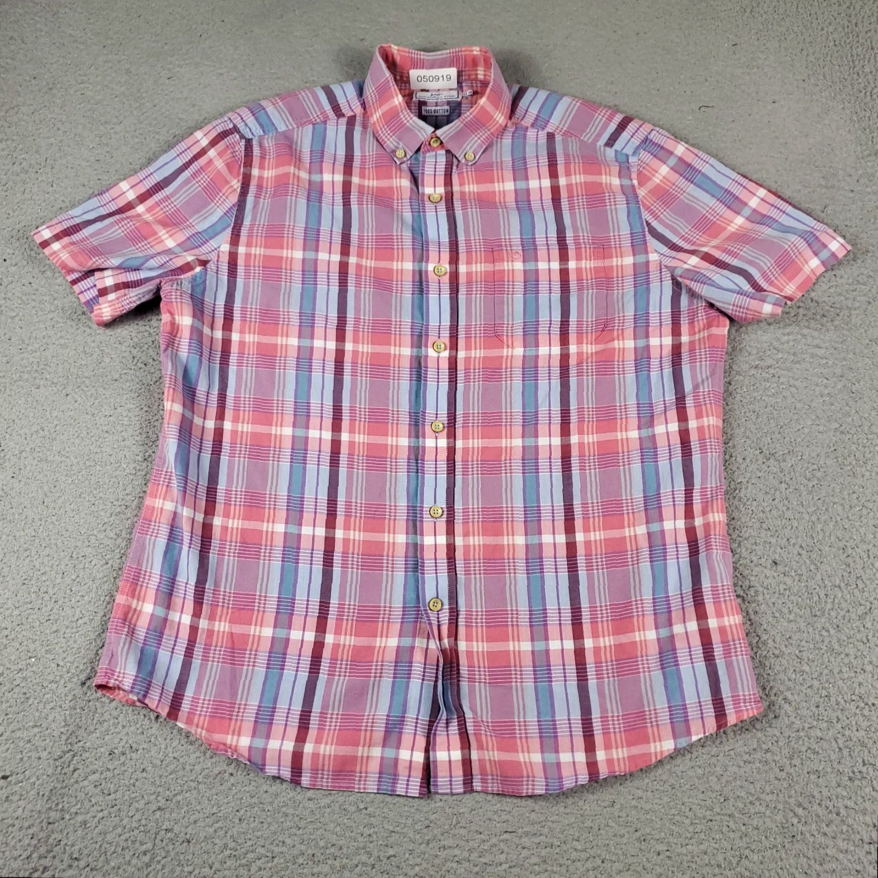 Southern Tide Southern Tide Button-Up Shirt Mens Medium Pink Blue Plaid Short Sleeve Casual Preppy Size US M / EU 48-50 / 2 - 2 Thumbnail