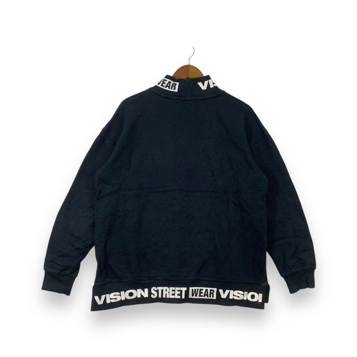Vintage VISION STREET WEAR VSW Skateboard Mock Neck Sweatshirt Size US M / EU 48-50 / 2 - 6 Thumbnail