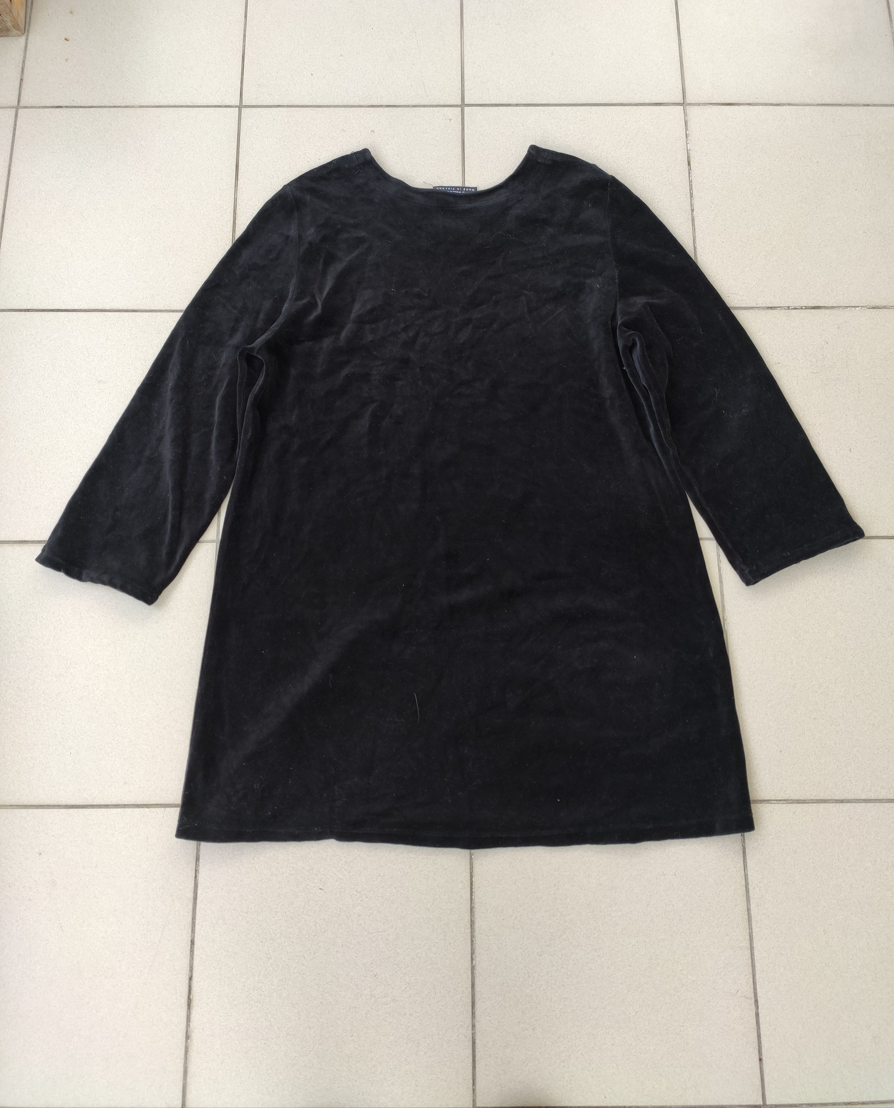 Marimekko × Vintage Vintage Marimekko x Jukka Rintala women dress welour black Size L / US 10 / IT 46 - 9 Thumbnail