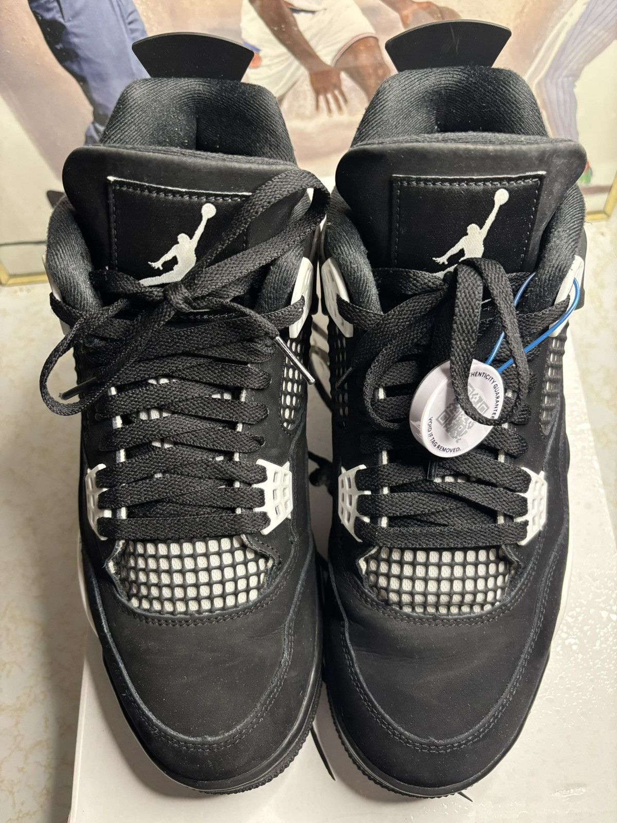 Jordan Brand Air Jordan 4 Retro OG Military Black Size US 10 / EU 43 - 2 Thumbnail