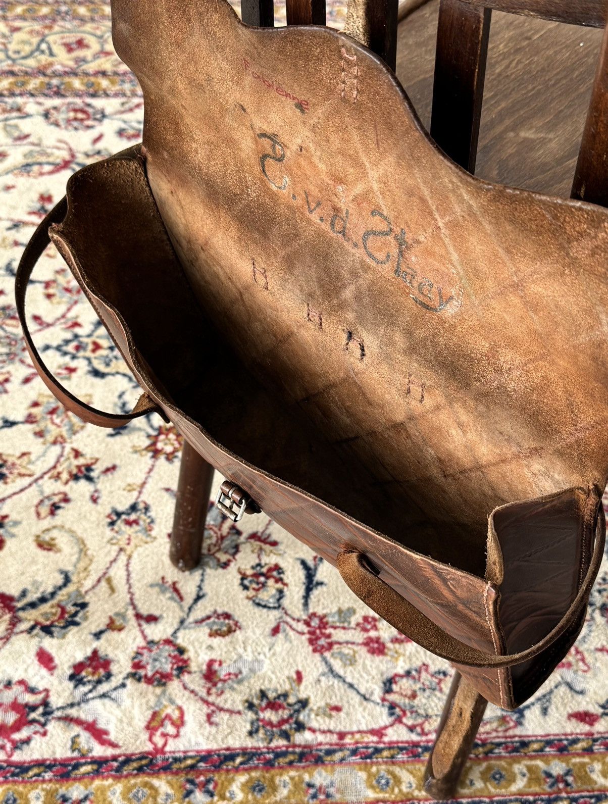 Vintage 1960s Vintage Swiss Leather Briefcase Handle/Backpack Size ONE SIZE - 10 Thumbnail