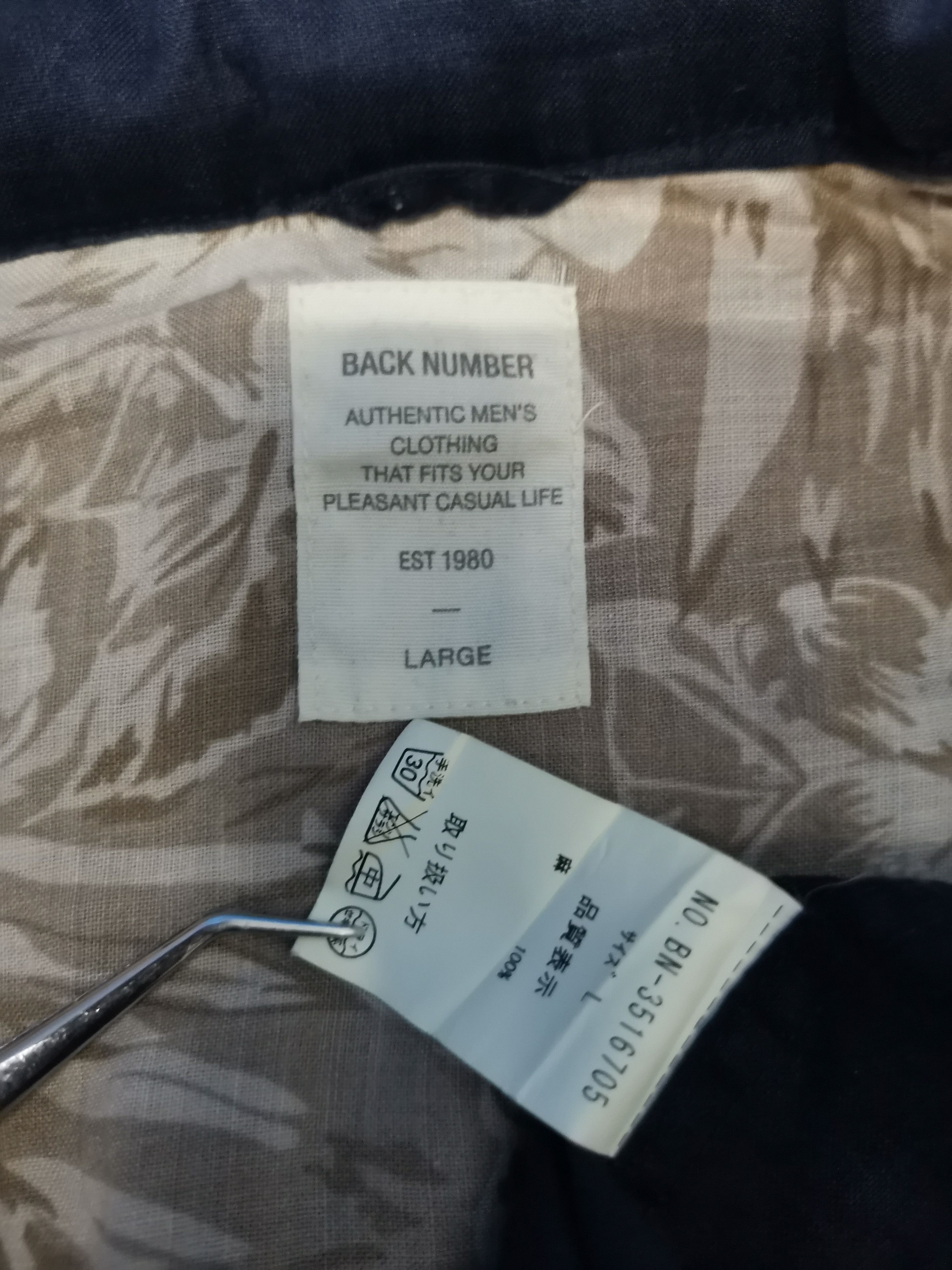 Japanese Brand Back Number Casual Jacket Hoodie Shirt Japan Designer Size US L / EU 52-54 / 3 - 4 Thumbnail