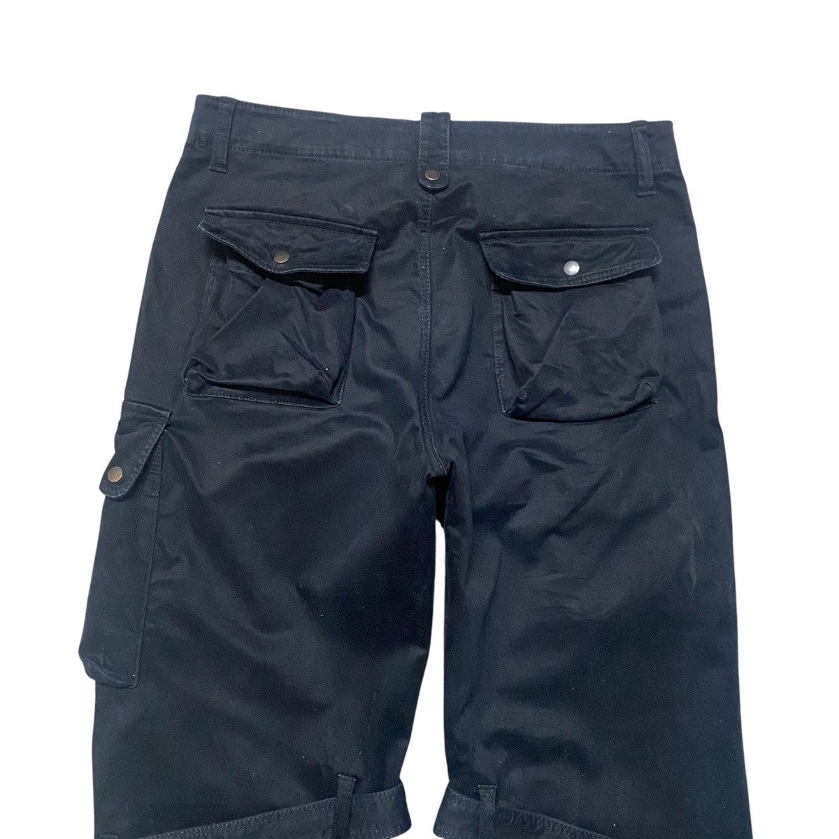 Tete Homme TETE HOMME Black Moleskin Bondage Cargo Pants Size US 32 / EU 48 - 9 Thumbnail