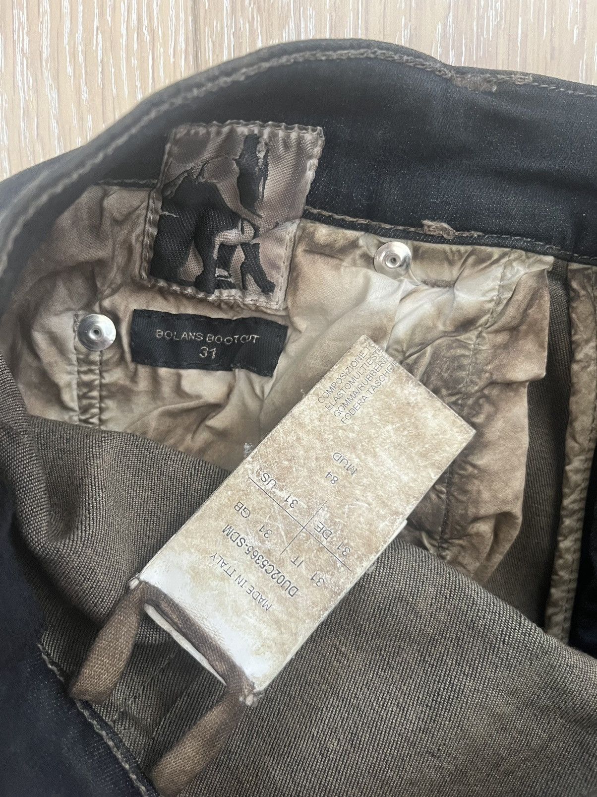 Rick Owens Rick Owens Luxor Mud Wash Bolan Bootcut Denim Size US 31 - 4 Thumbnail