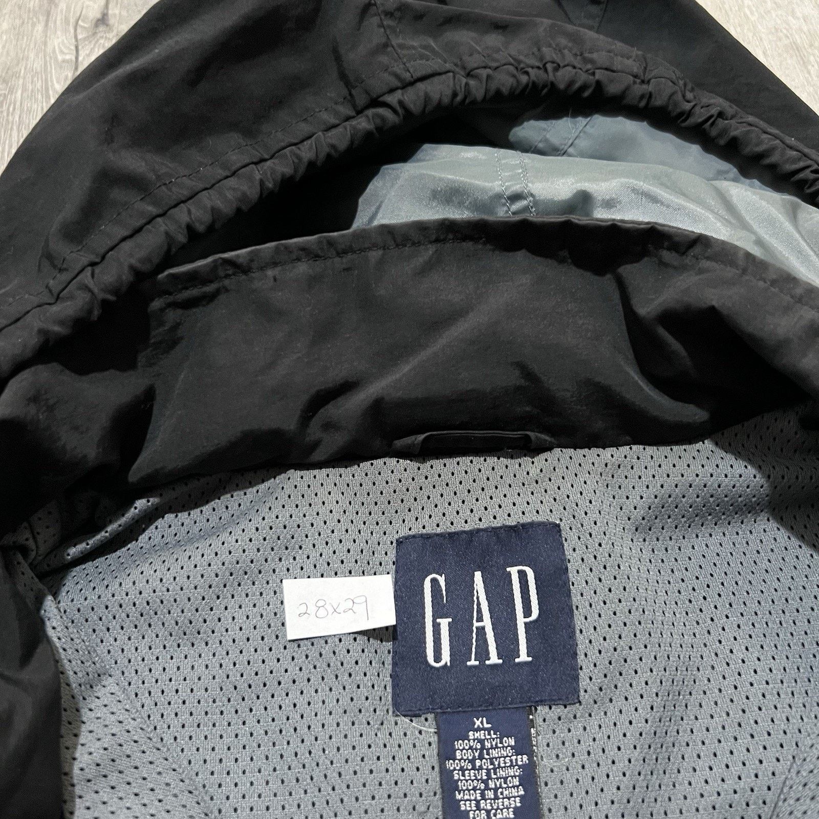 Gap VTG GAP Hooded Anorak Jacket Black Pull Over 90s Y2K Tech Size US XL / EU 56 / 4 - 5 Thumbnail