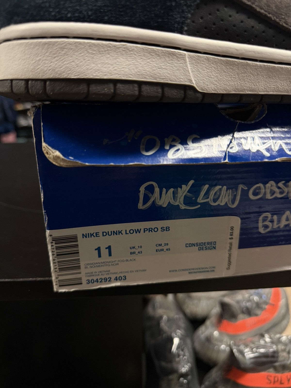 Nike Nike Dunk Pro SB Low Obsidian/Midnight Fog-Black size 11 Size US 11 / EU 44 - 13 Thumbnail