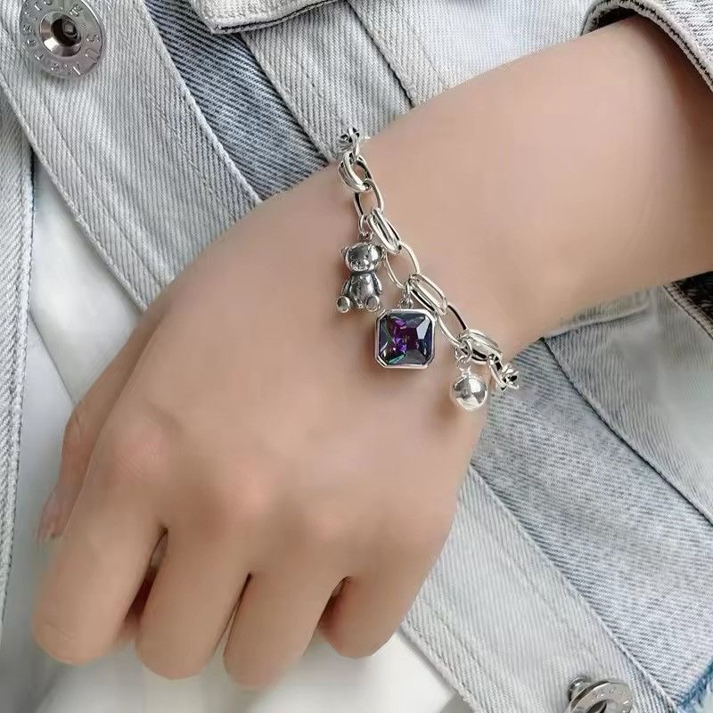 Jewelry Lovely Bear Animal Shiny CZ Zircon Star Bracelet Size ONE SIZE - 6 Thumbnail