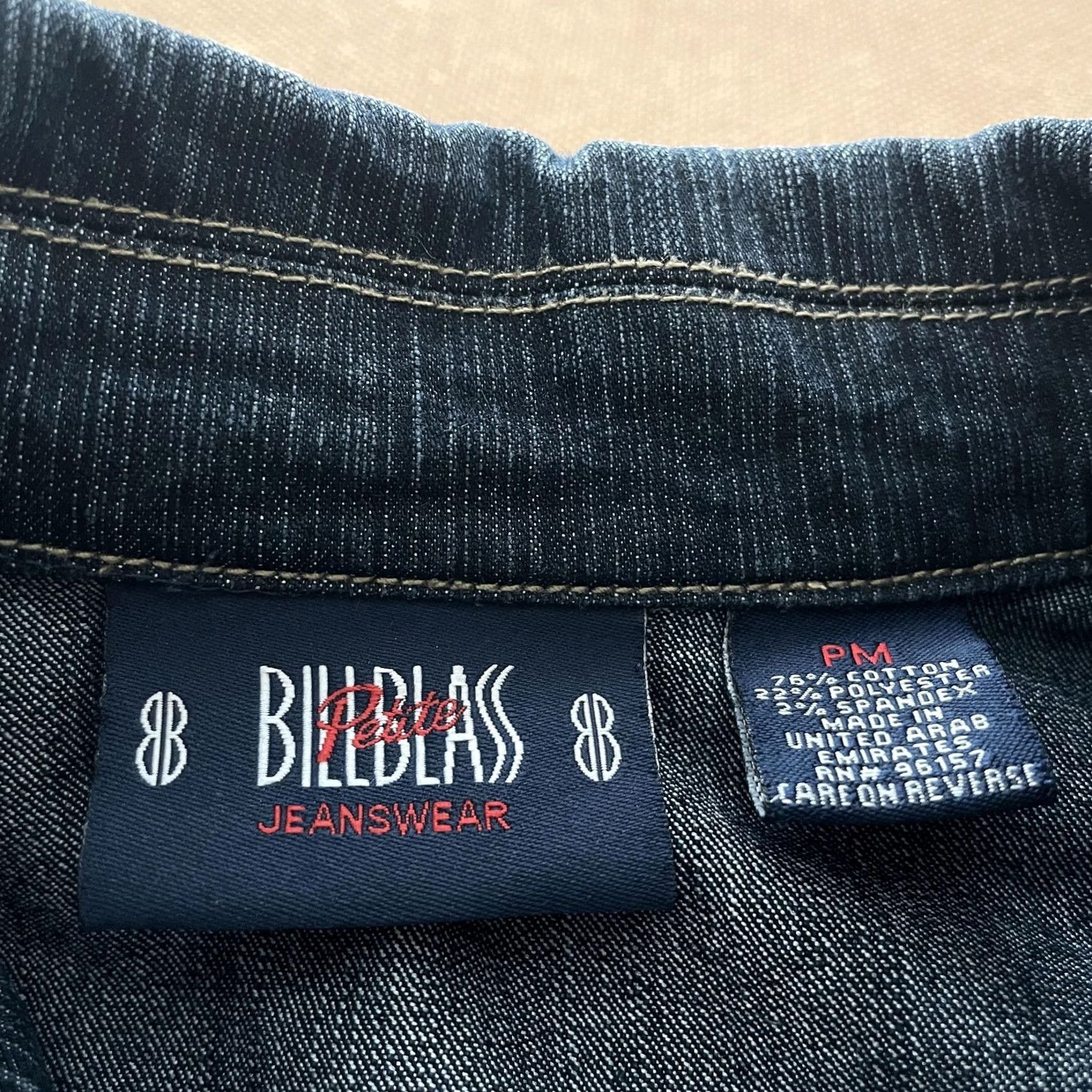 Bill Blass Bill Blass Jeanswear Jacket Womens Petite Medium Blue Denim Western Fitted PM Jacket Size 32" / US 10 / IT 46 - 6 Thumbnail
