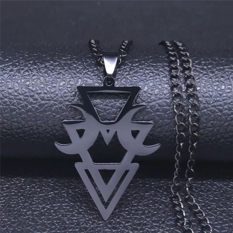 Jewelry Gothic Geometric Stainless-Steel Moon Necklace Size ONE SIZE - 1 Thumbnail