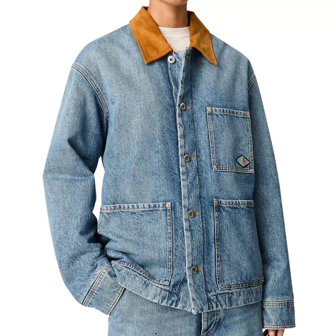 Bottega Veneta $2900 Mid Blue Vintage Indigo Denim Jkt New