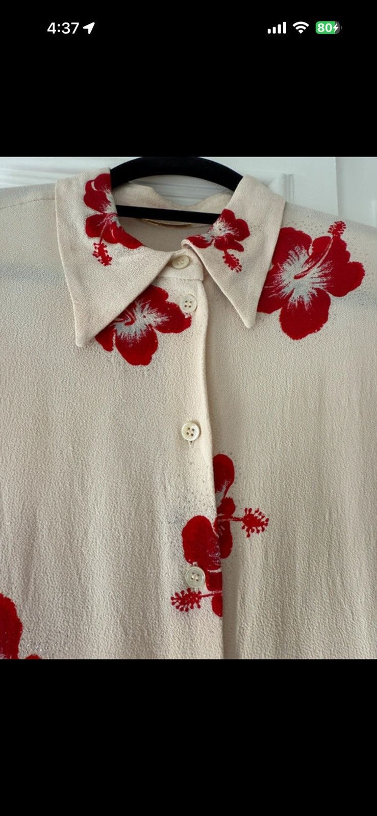 Saint Laurent Paris Saint Laurent hibiscus print blouse Size M / US 6-8 / IT 42-44 - 3 Thumbnail