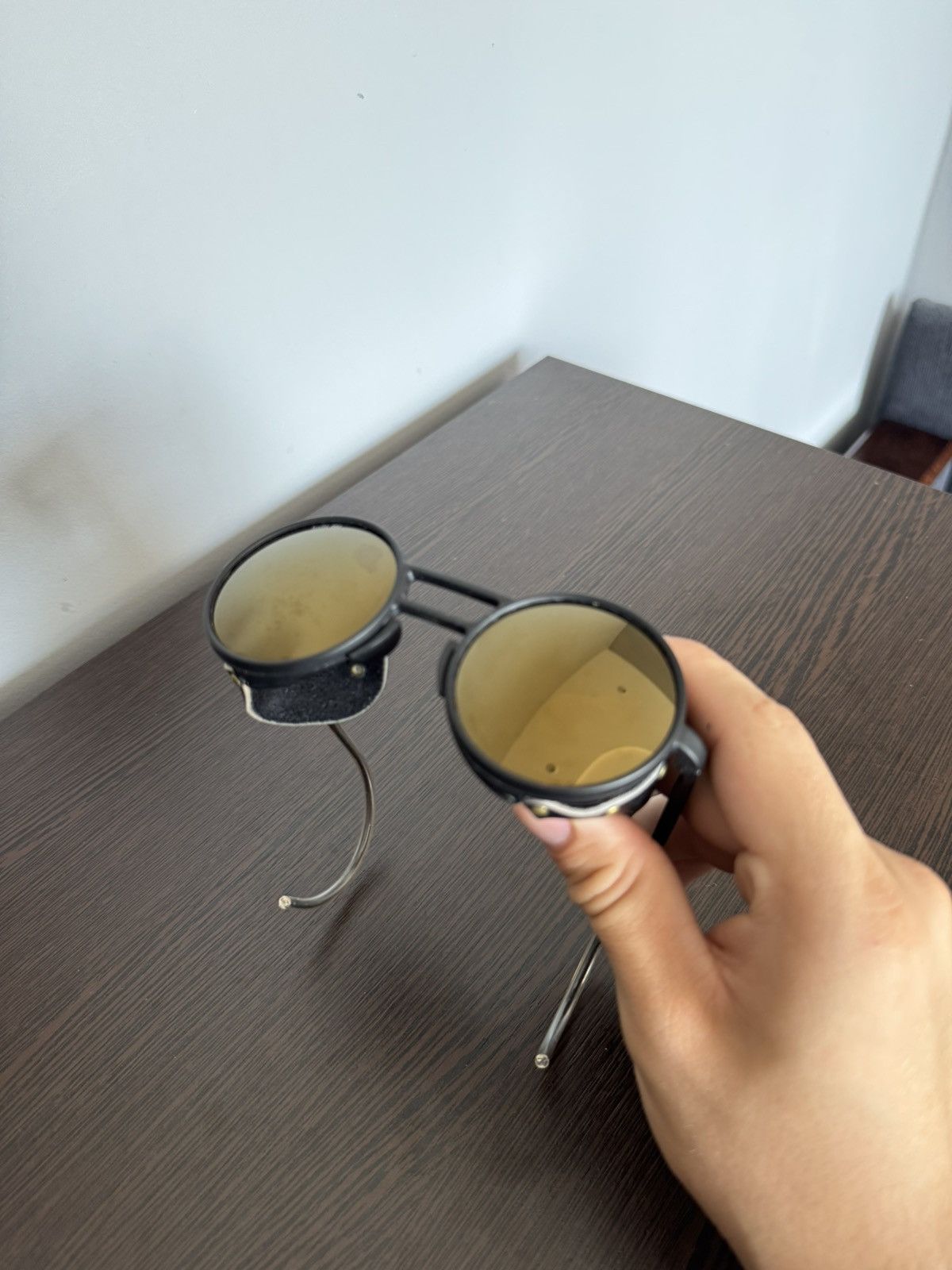 Bolle Vintage Bolle Rex 100 Round Sunglasses Brown Lens Size ONE SIZE - 10 Thumbnail