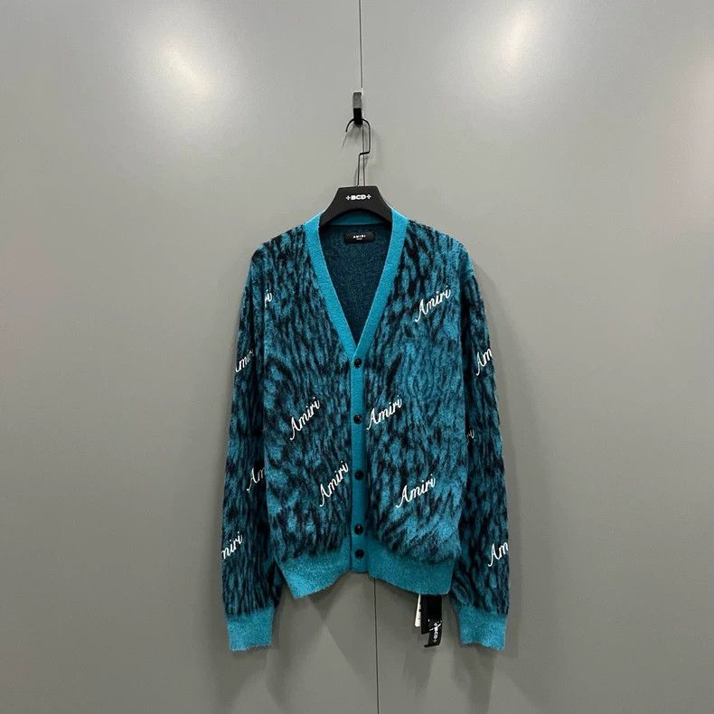 Amiri Amiri Animal Print V-Neck Knit Cardigan Size US M / EU 48-50 / 2 - 1 Thumbnail