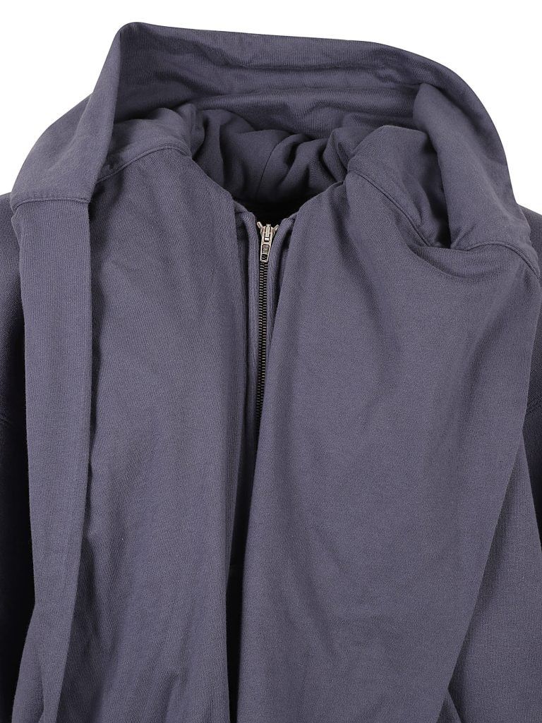 Balenciaga o1rbi211225 Zip Up Long Sleeved Hoodie in Washed Blue Size US L / EU 52-54 / 3 - 3 Thumbnail
