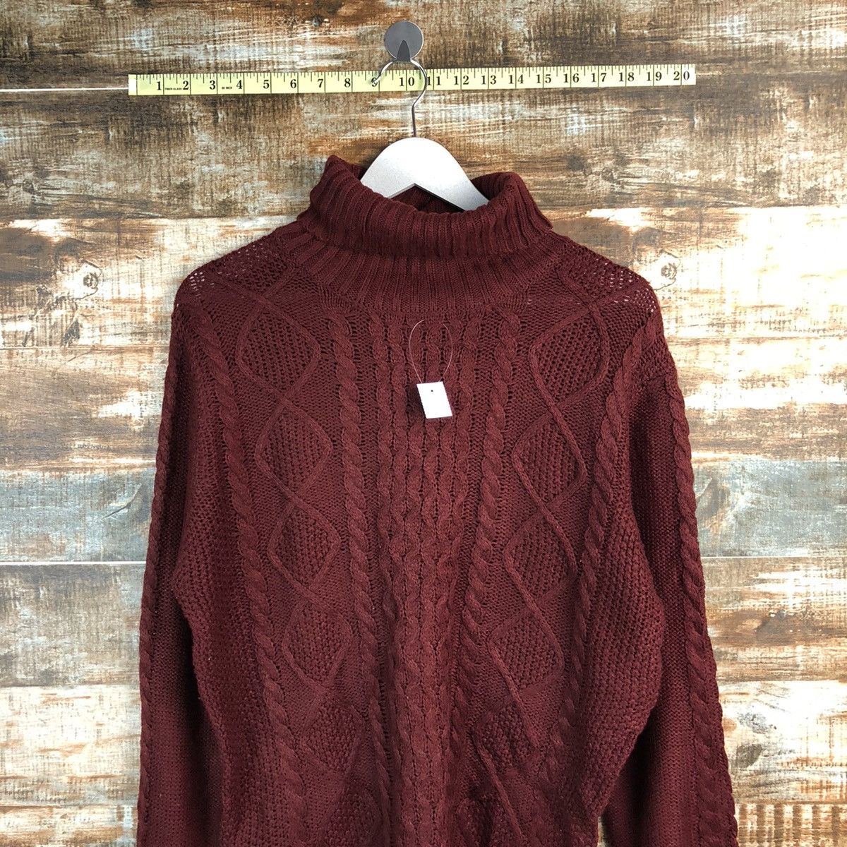 Aran Isles Knitwear × Japanese Brand Lazy Hazy Planet Red cable Knitwear #A1282 Size US M / EU 48-50 / 2 - 2 Thumbnail