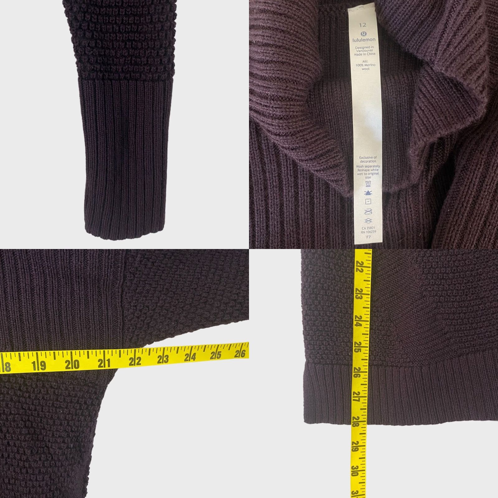 Lululemon Lululemon Warmth & Restore Merino Wool Knit Turtle-Neck Pullover Sweater Purple Women's 12 Size XL / US 12-14 / IT 48-50 - 8 Thumbnail