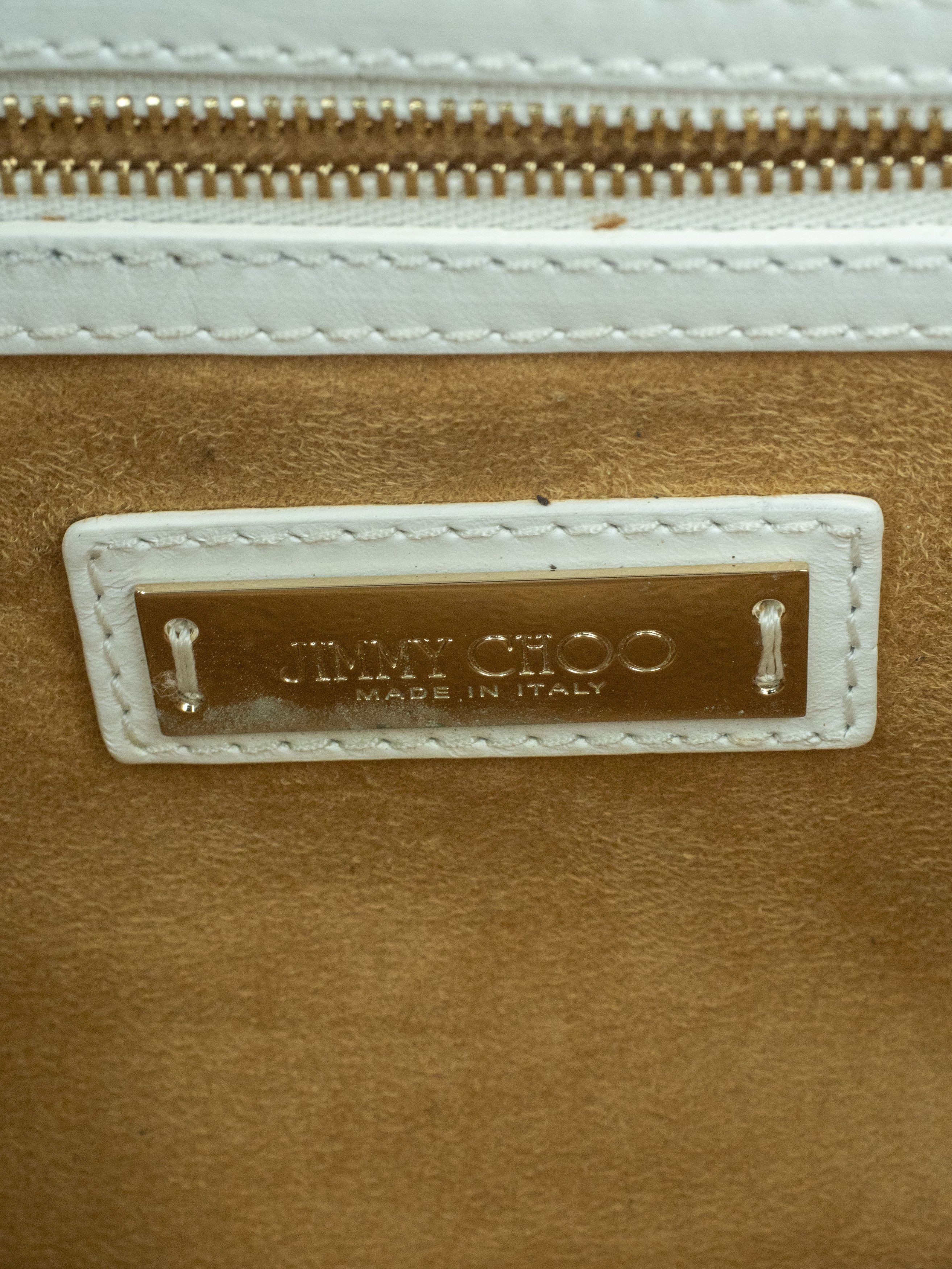 Jimmy Choo White Leather Shoulder Bag With Zebra Print Calfhair On Flap Size ONE SIZE - 11 Thumbnail