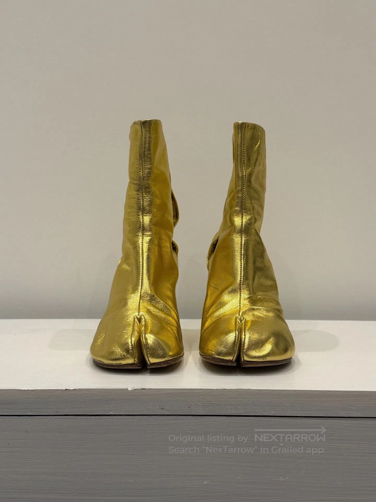 Maison Margiela Maison Margiela FW18 Liquid Gold Tabi Shoes. Size US 7 / IT 37 - 6 Thumbnail
