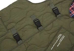 Japanese Brand × Vintage Army green utility buckle quilted vest jacket Size US XL / EU 56 / 4 - 6 Thumbnail