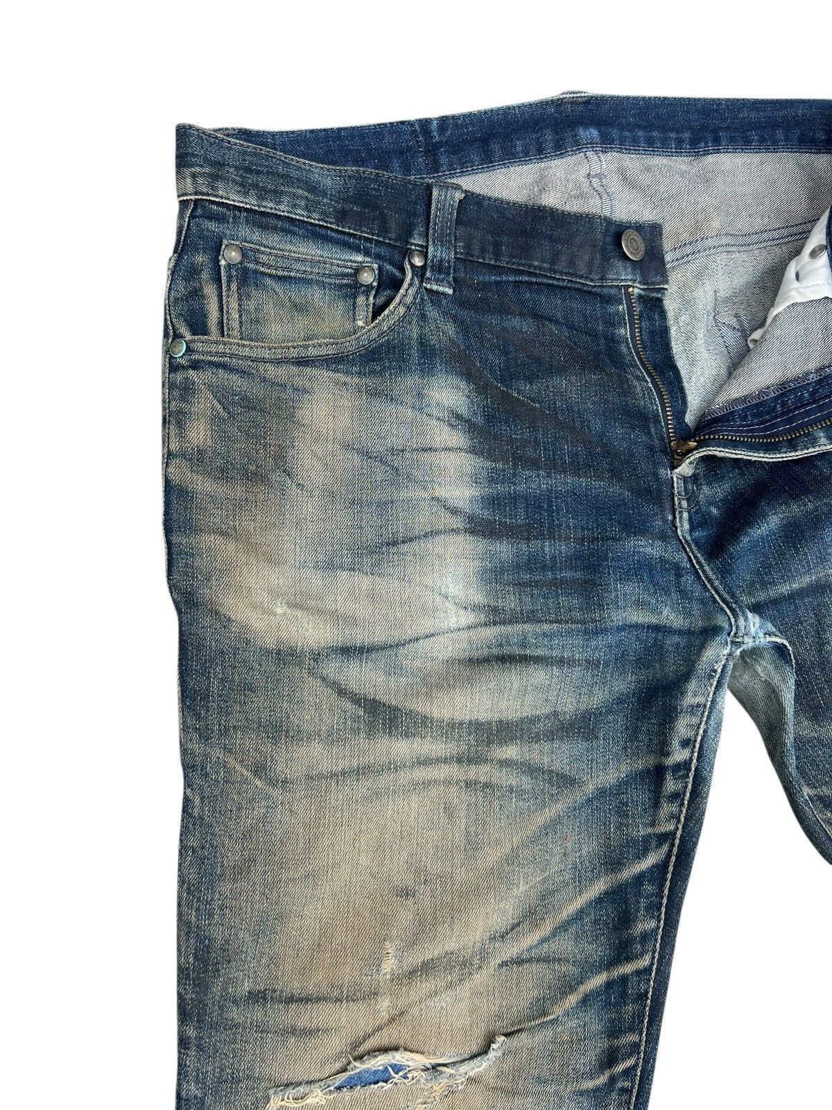 Tornado Mart Trashed Tornado Mart Japan Dirty Muddy Denim Jeans Distress Size US 33 - 6 Thumbnail