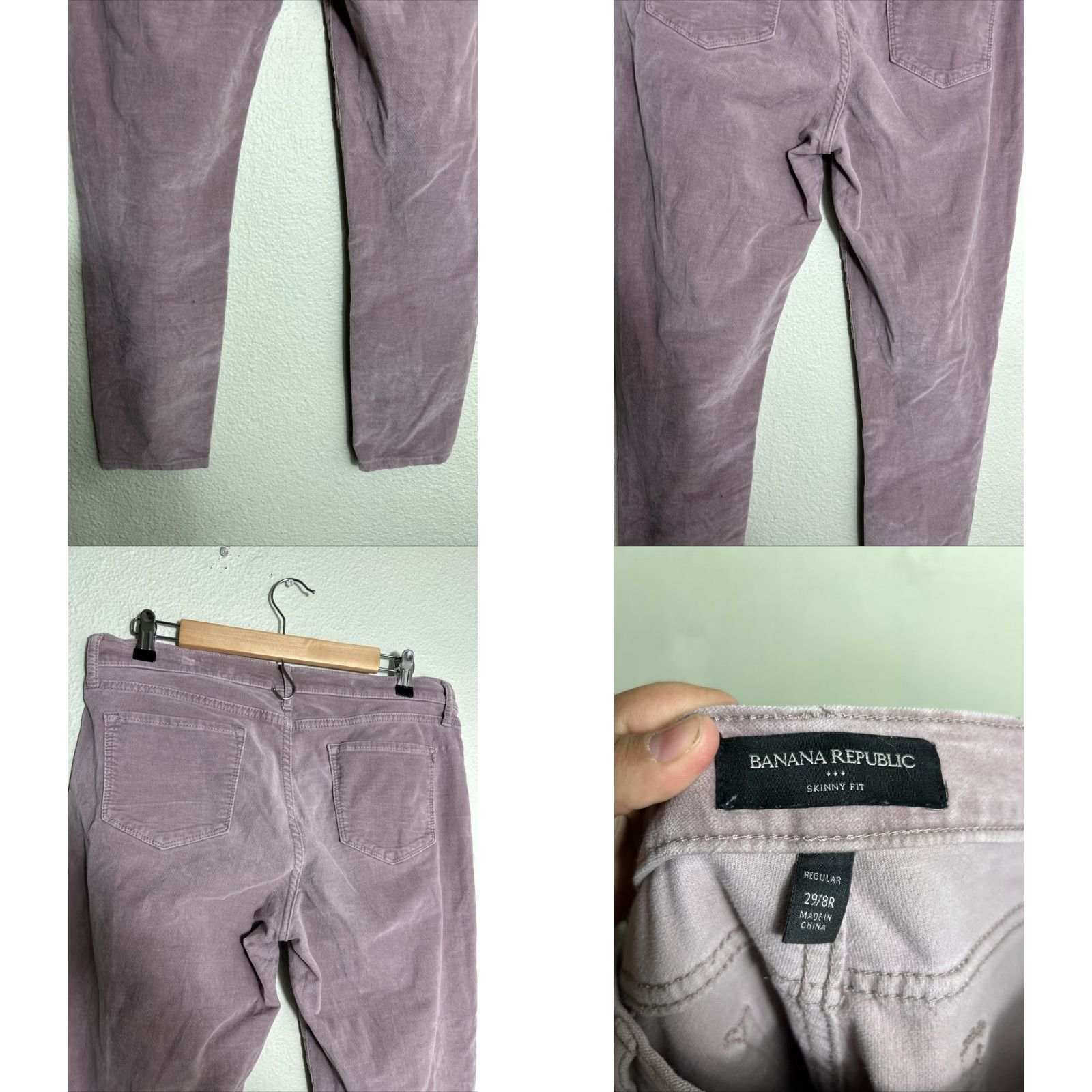 Banana Republic VINTAGE Banana Republic Womens Pants Skinny Corduroy Pink 8 Regular 34x29 Chino Mens Womens Boys Girls Size 30" / US 8 / IT 44 - 8 Thumbnail