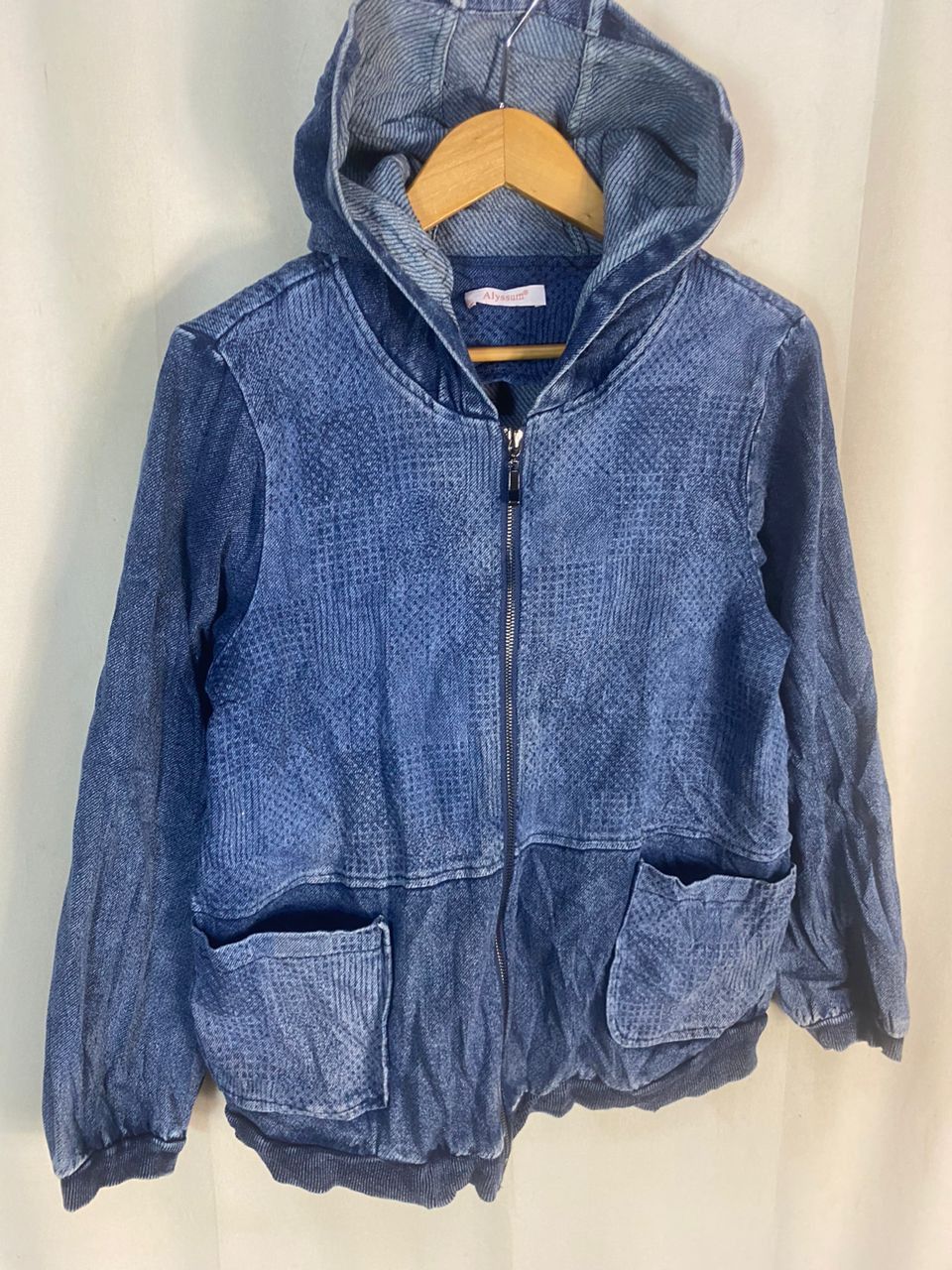 Japanese Brand Unisex🔥 alyssum denim zipper hoodie Size US M / EU 48-50 / 2 - 4 Thumbnail