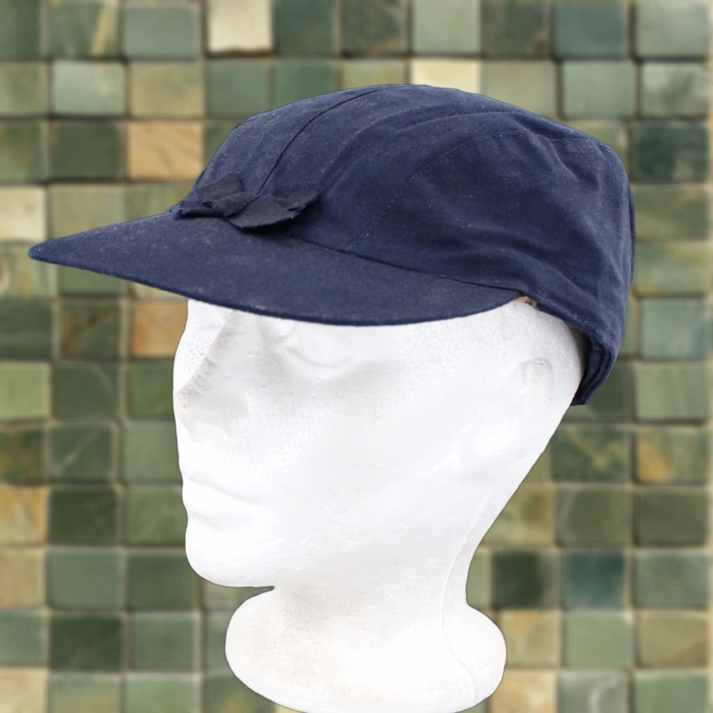 Vintage Men's VTG 1930s Navy Blue Cotton Cap Sz 7 1/4 Hat 30s Size ONE SIZE - 1 Thumbnail