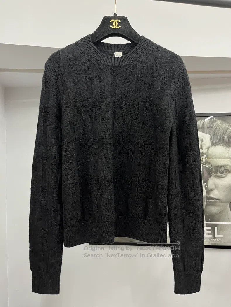 Hermes Hermes Black Textured Knit Top Size XS / US 0-2 / IT 36-38 - 1 Thumbnail