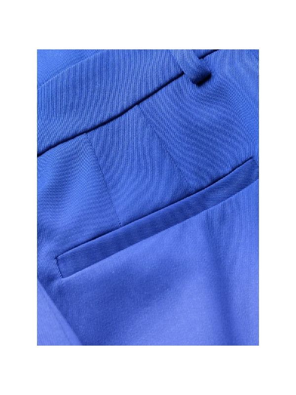 Saint Laurent Paris o1s1wg111024 Loose-Fit Pants in Gabardine in Blue Size 25" / US 0 / IT 36 - 2 Thumbnail