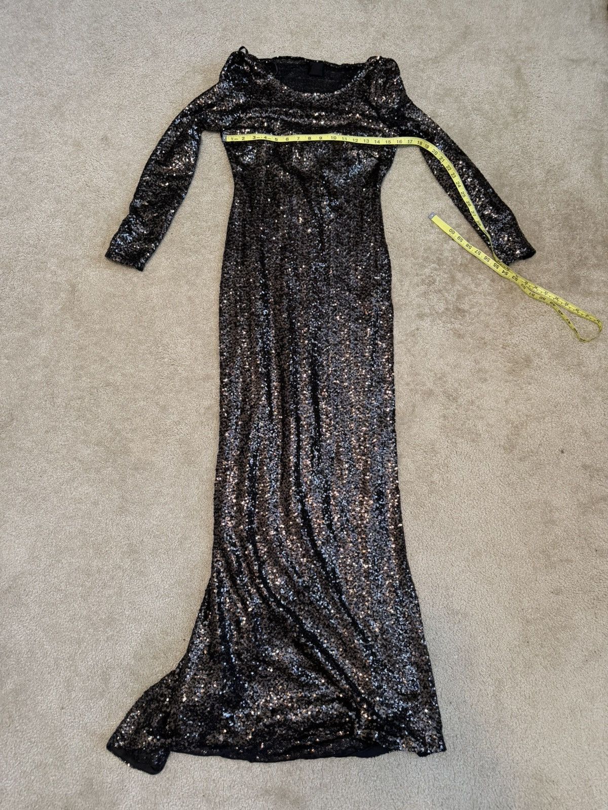 lace long sleeve dress short La Femme Black Party Black / 0 Invoice # 824943 WAMPAT 9 Drawers Dresser Neck Size:16 cinching tie