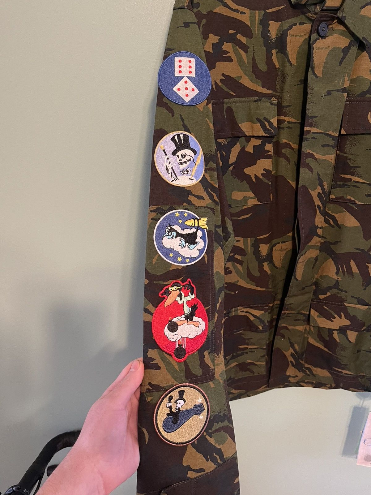 Off-White Off-White Camo Patch Field Jacket- Green Size US S / EU 44-46 / 1 - 5 Thumbnail