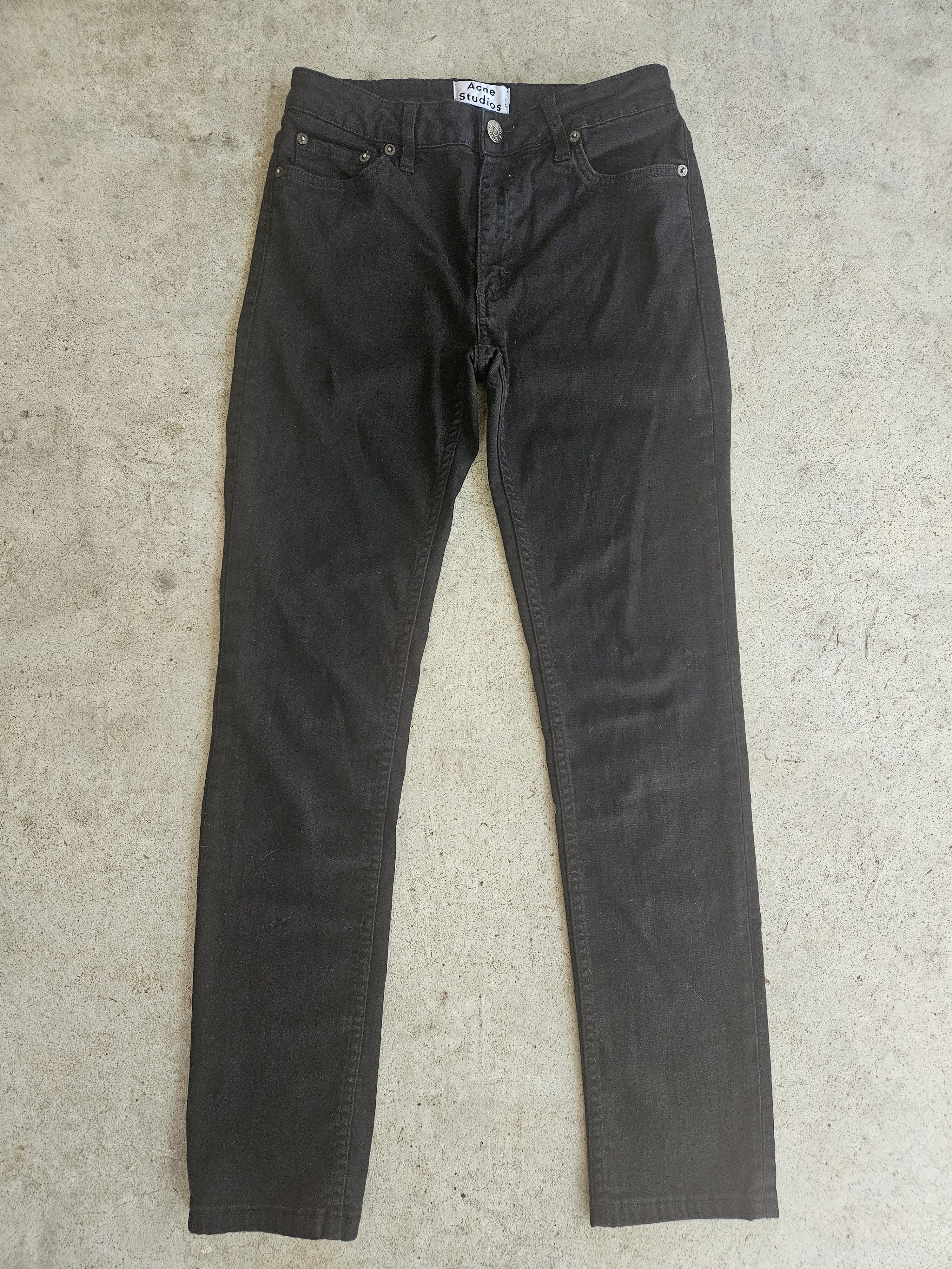 Acne Studios Flex Black Slim Fit Black Denim Jeans Size US 28 / EU 44 - 1 Thumbnail