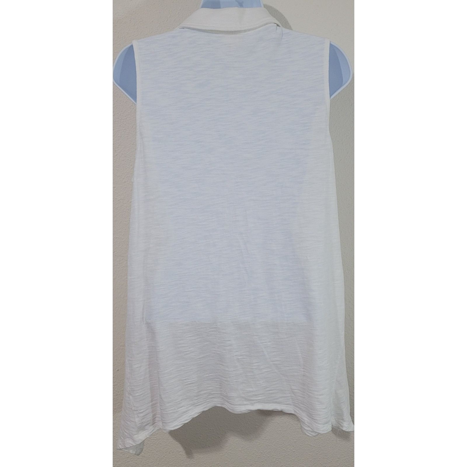 Other Soma White Slub Knit Collard V Neck Tunic Tank Large Size L / US 10 / IT 46 - 3 Thumbnail