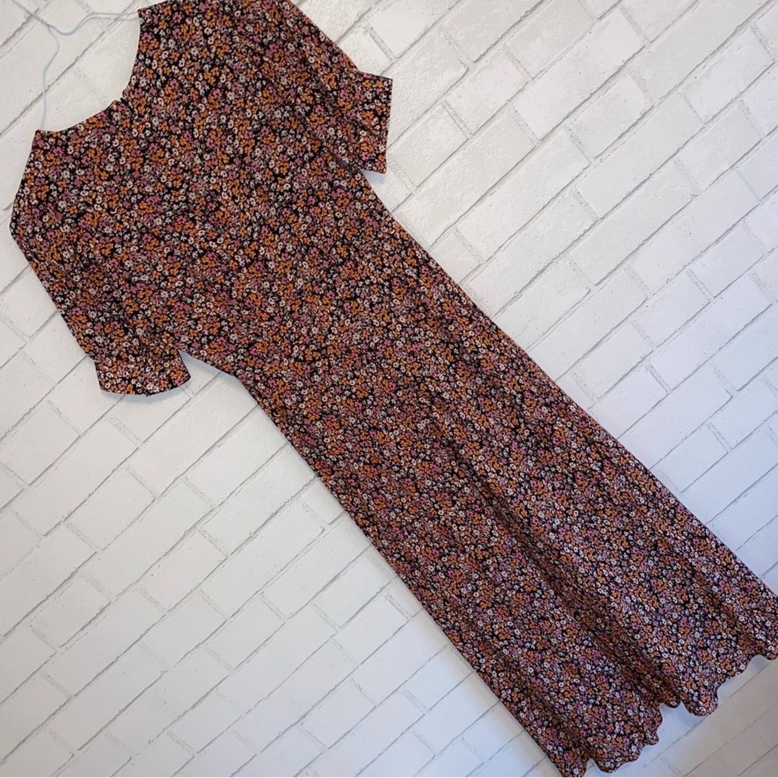 The Kooples THE KOOPLES $355 Floral Print Midi Dress Pink Sz 1 (S) Size S / US 4 / IT 40 - 14 Thumbnail