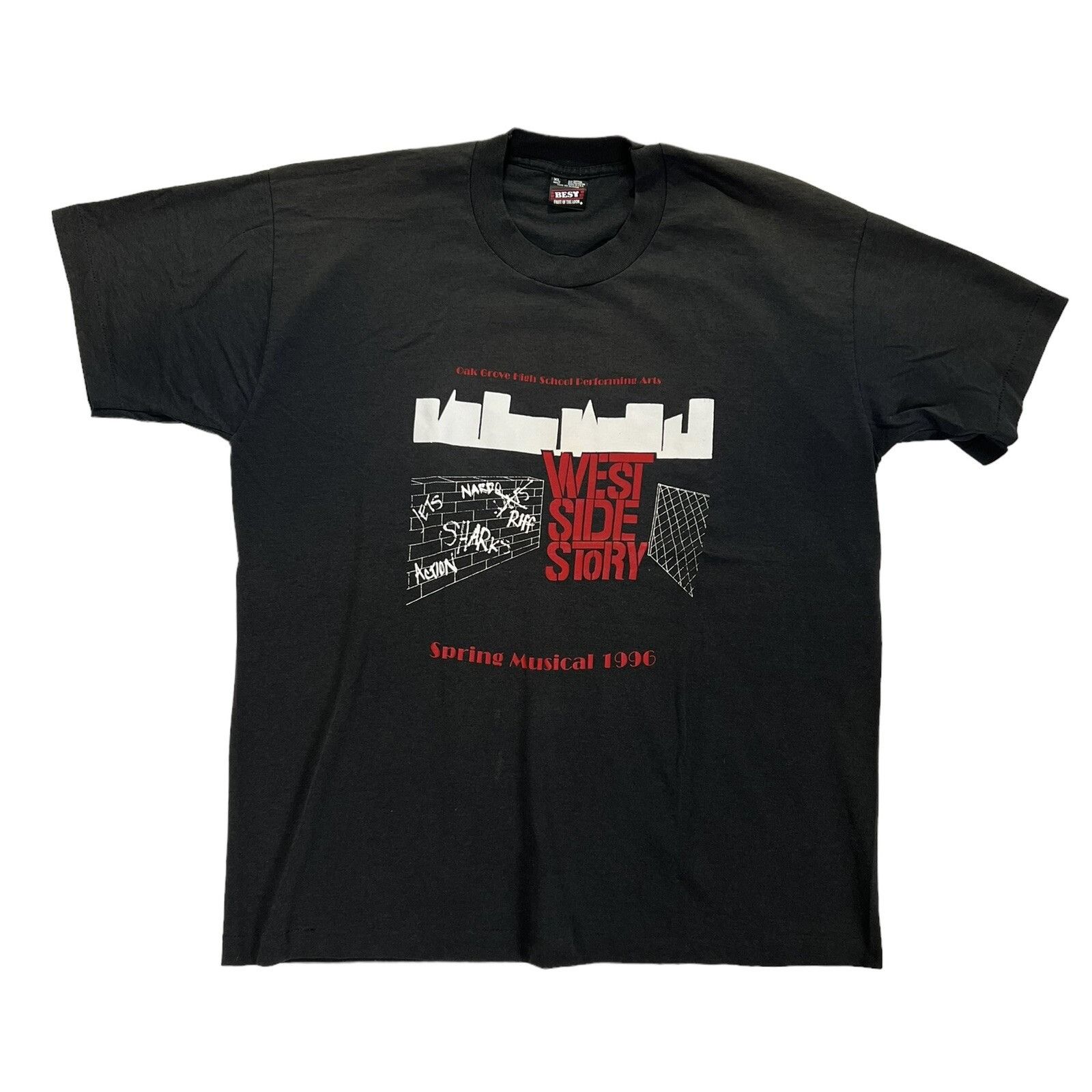 Fruit Of The Loom Vintage West Side Story Musical T-Shirt Size XL Oak Grove Hi Size US XL / EU 56 / 4 - 1 Thumbnail