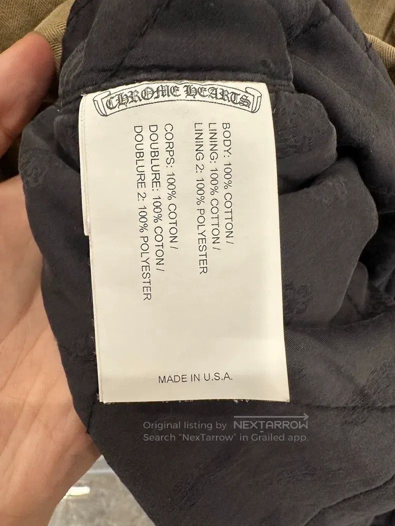 Chrome Hearts CHROME HEARTS Size XL Khaki herringbone cotton Workdog shir Size US XL / EU 56 / 4 - 5 Thumbnail