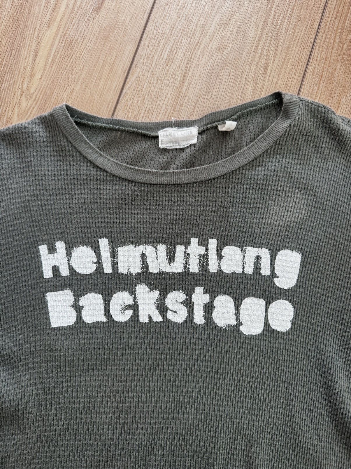 Helmut Lang 1999 Backstage Waffle Knit T-Shirt Size US M / EU 48-50 / 2 - 2 Thumbnail