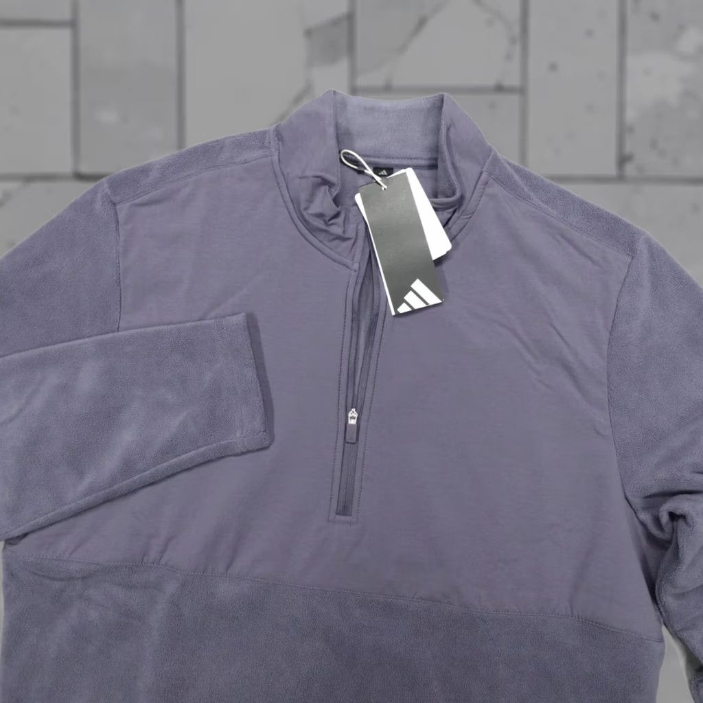 Adidas Adidas Pullover Fleece 1/4 Zip Mock Neck Mens M Dusty Purple 365 Ultimate Cozy Micro Fleece KA9874 Regular Fit Size US M / EU 48-50 / 2 - 1 Thumbnail