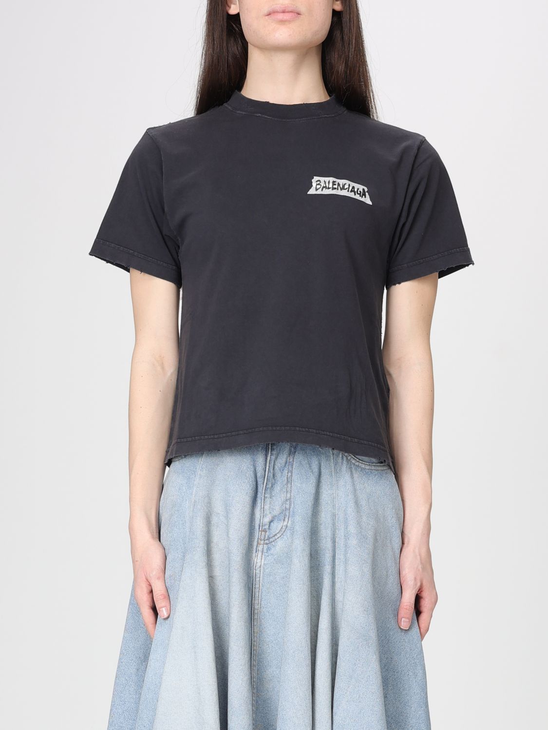 Balenciaga Balenciaga T-Shirt Woman Black Size M / US 6-8 / IT 42-44 - 1 Thumbnail