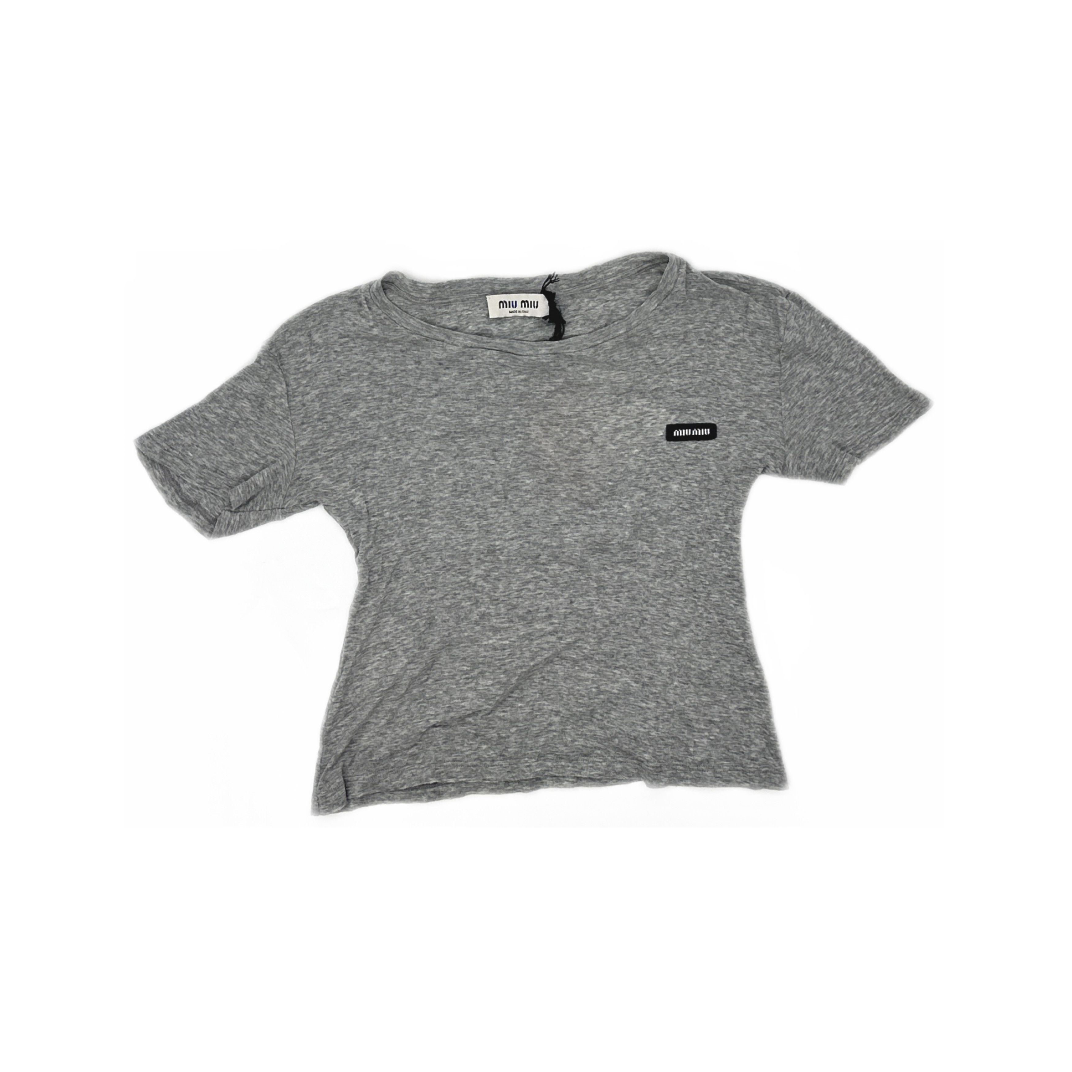 Miu Miu Miu Miu Logo Patch T-Shirt Size S Size S / US 4 / IT 40 - 1 Thumbnail