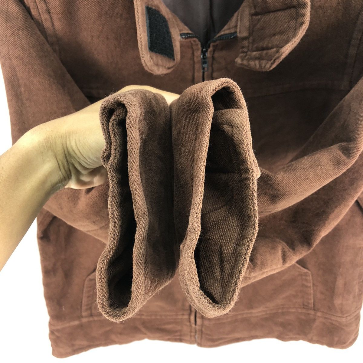 Japanese Brand Vintage Minimalist Brown Denim Zipper Jacket Size US S / EU 44-46 / 1 - 10 Thumbnail